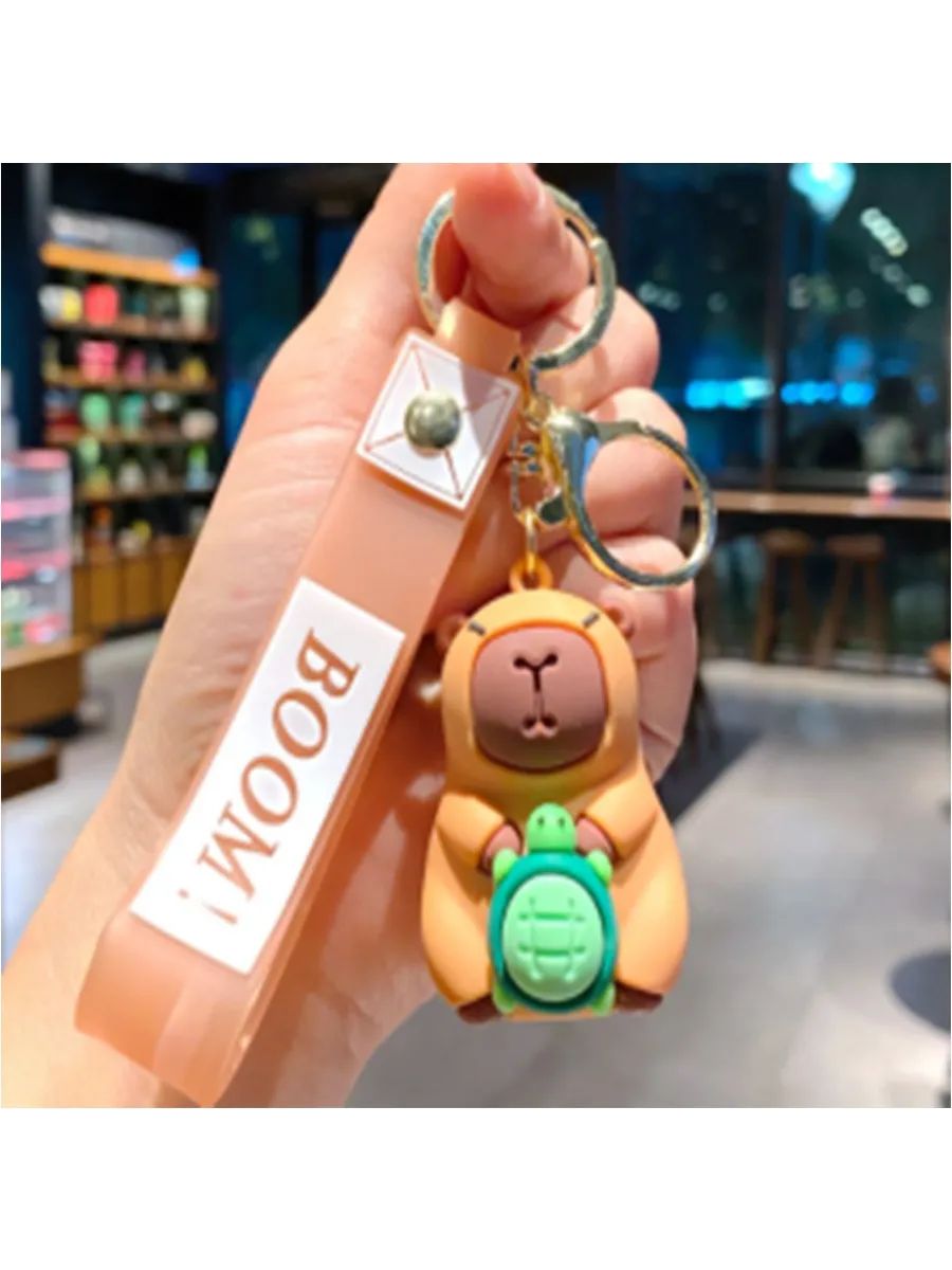 Брелок Капибара с черепахой подвес для ключей, сумки картинка №1