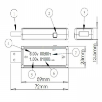 USB тестер KEWEISI KWS-V21 измерение тока потребления, напряжения, ёмкости картинка №2