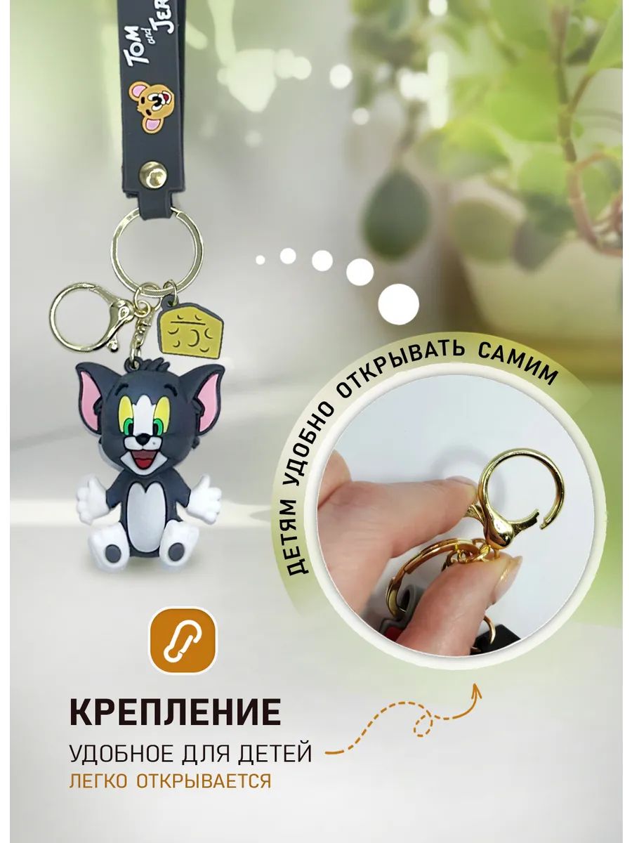 Брелок Том и Джерри подвеска котик Том картинка №3