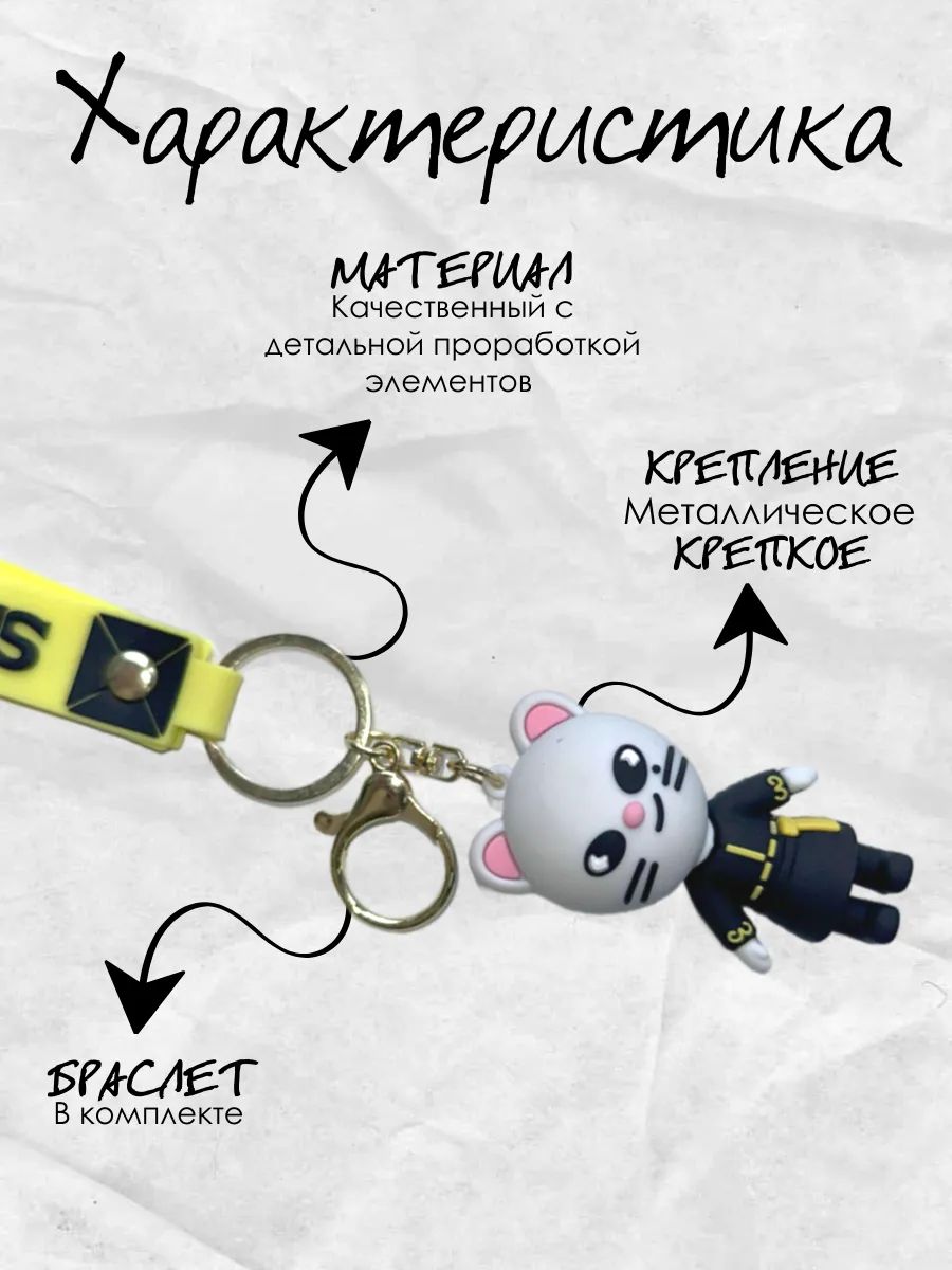 Брелок SKZoo хорек Хенджин Стрей Кидс для ключей картинка №3