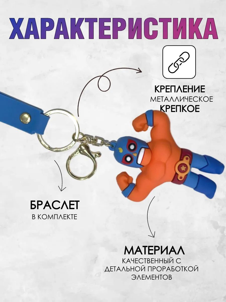 Брелок Brawl Stars подвеска для ключей, сумки картинка №4