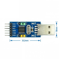 Конвертор/программатор CH341T USB-TTL (UART) / USB-I2C картинка №2