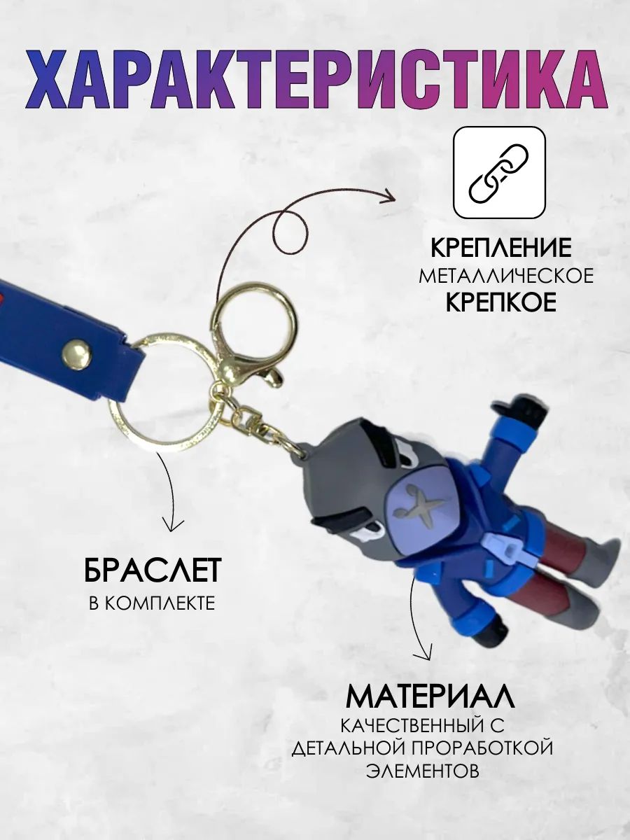 Брелок Brawl Stars подвеска для ключей, сумки картинка №4