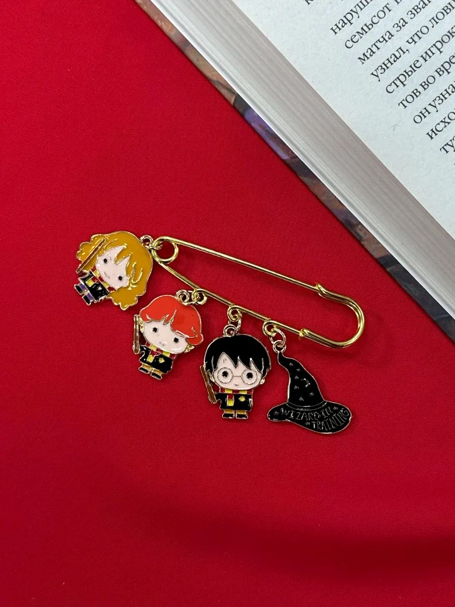Булавка Гарри Поттер брошь с подвесками картинка №4