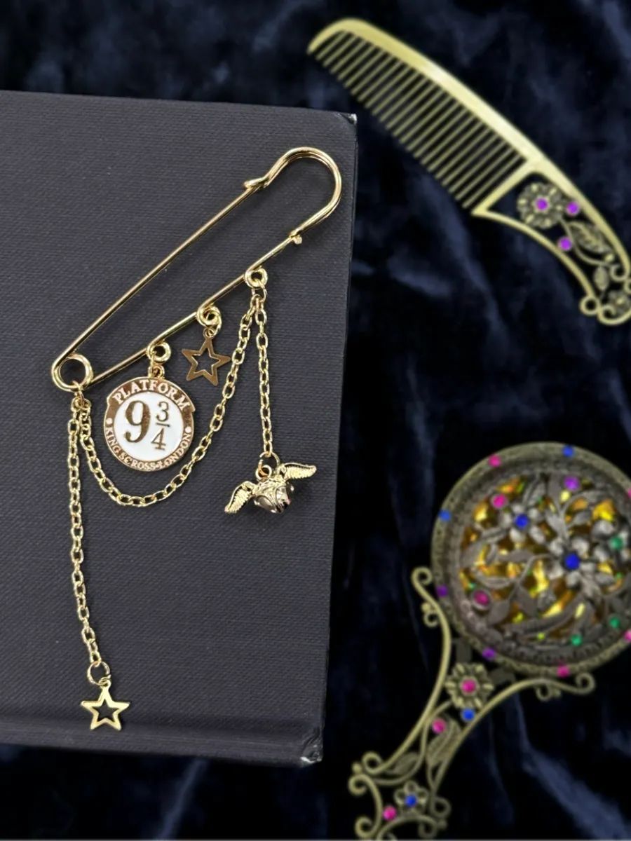 Булавка Гарри Поттер брошь с подвесками картинка №3