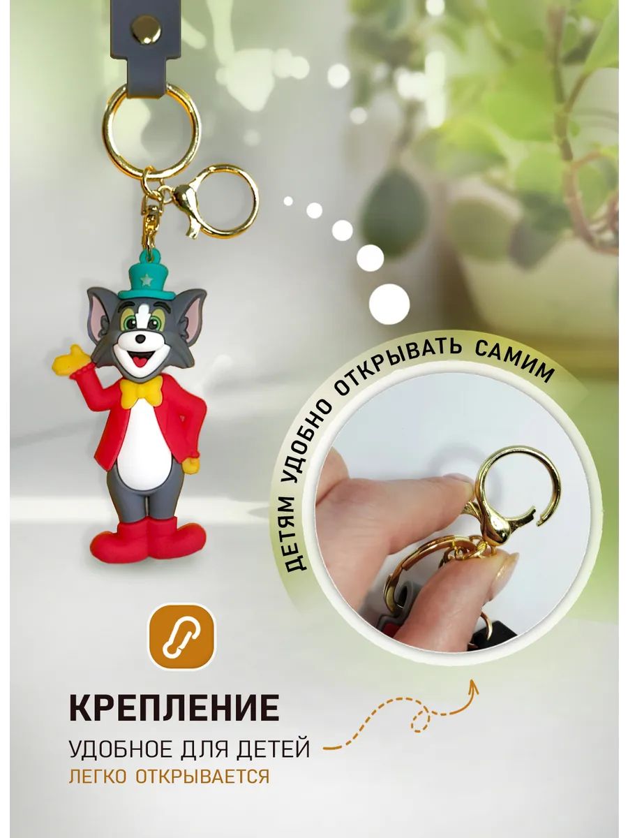 Брелок Том и Джерри подвеска котик Том картинка №3