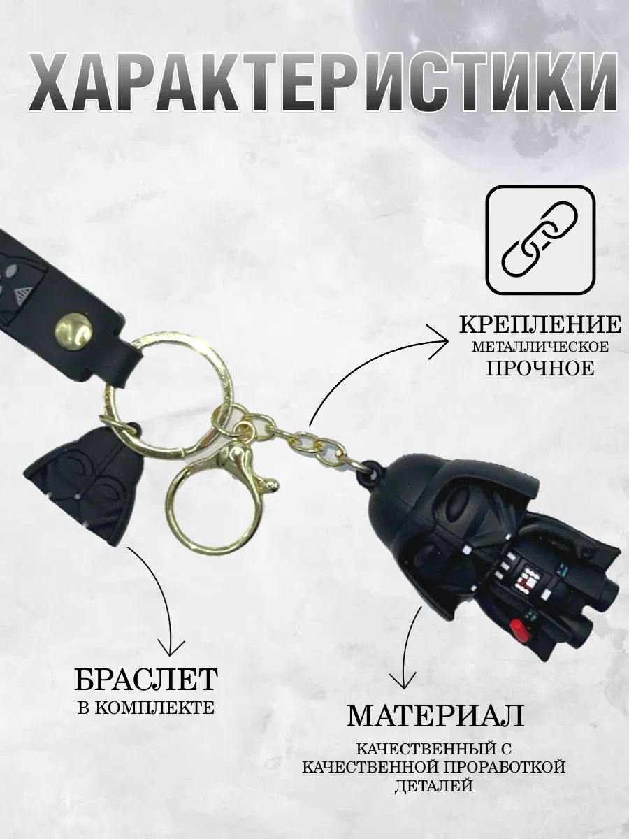 Брелок Звездные войны подвеска Дарт Вейдер картинка №3