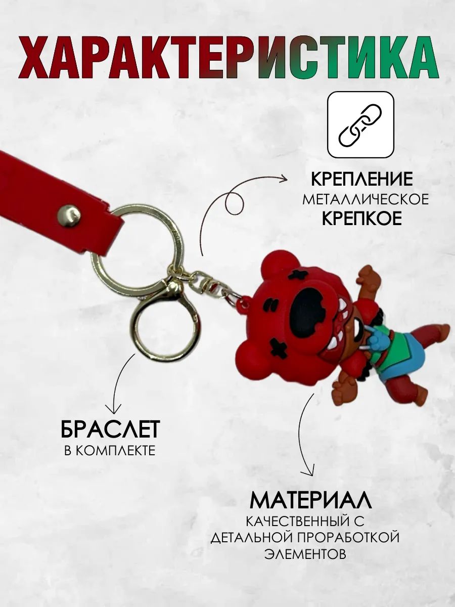Брелок Brawl Stars подвеска Нита для ключей, сумки, телефона картинка №4