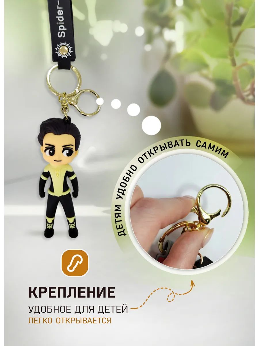 Брелок Спайдермен для ключей сумки, телефона картинка №3