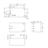 Модуль питания AC-DC, вход AC 220В, выход DC 24В, 3Вт HLK-PM24 картинка №2