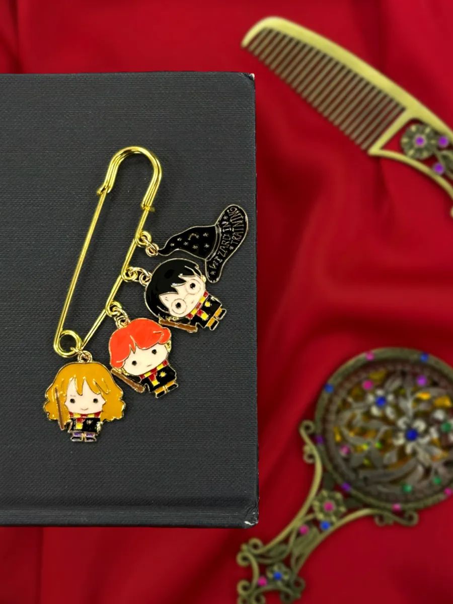 Булавка Гарри Поттер брошь с подвесками картинка №3