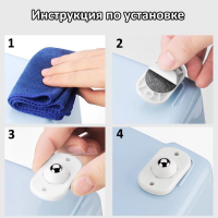 Колесики для мебели, ролики поворотные для перемещения мебели 4 шарика белый цвет картинка №2