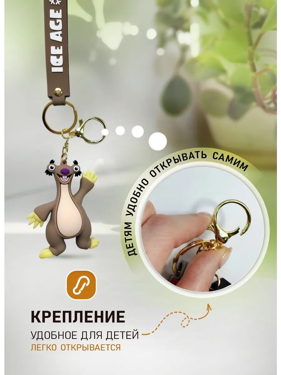 Брелок Ледниковый период подвеска ленивец Сид картинка №4