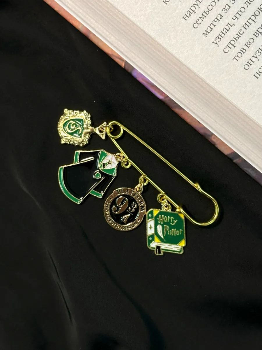 Булавка Гарри Поттер брошь с подвесками картинка №4