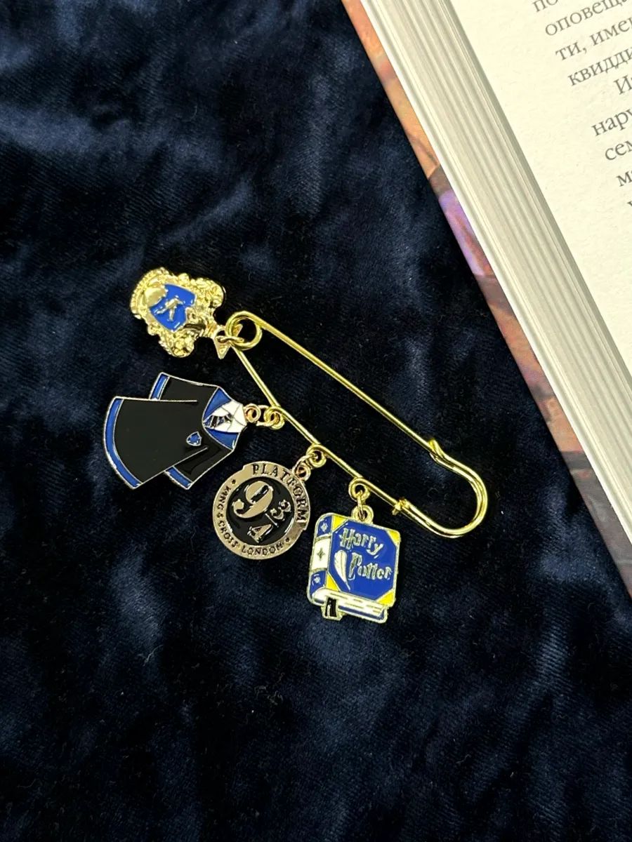 Булавка Гарри Поттер брошь с подвесками картинка №4