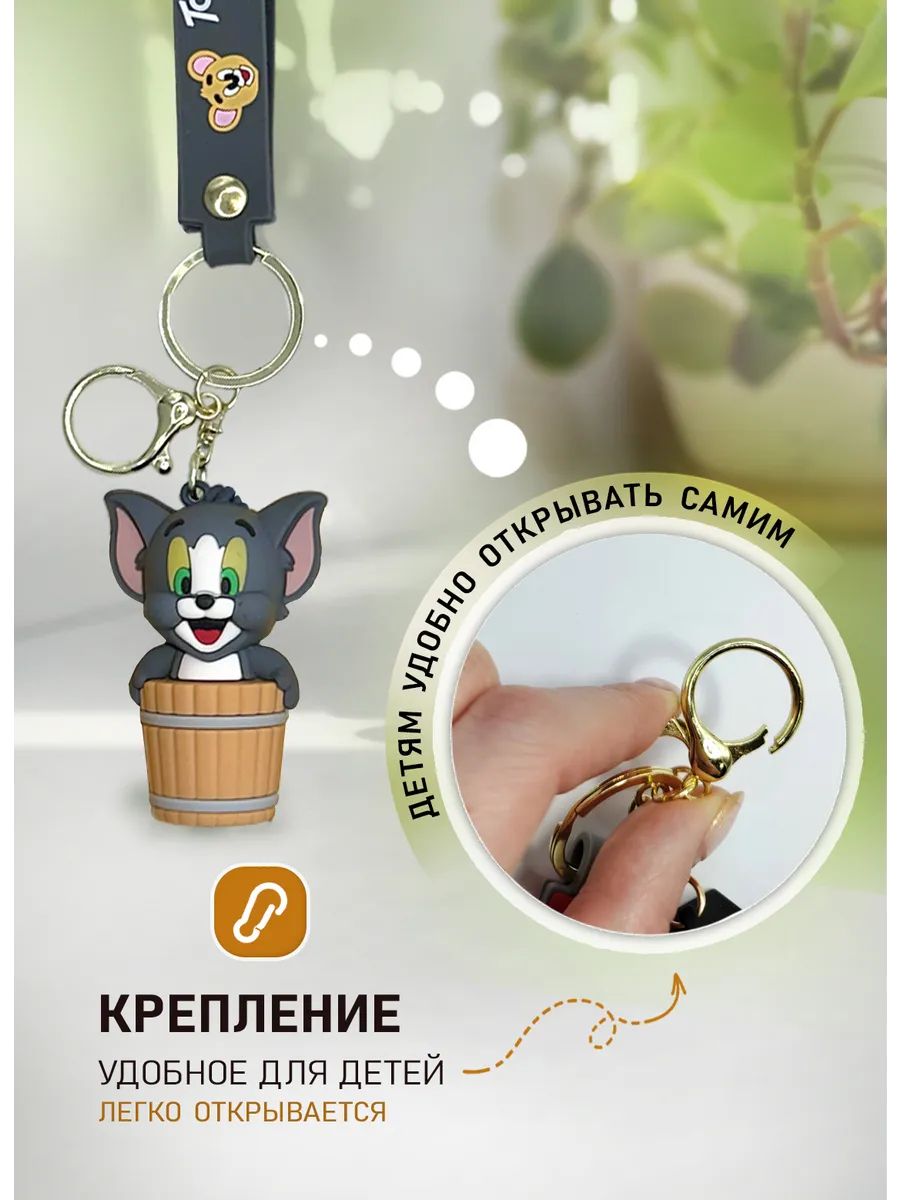 Брелок Том и Джерри подвеска котик Том картинка №3