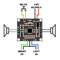 Двухканальный 2x15 Вт усилитель мощности D-класса PAM8610 картинка №2