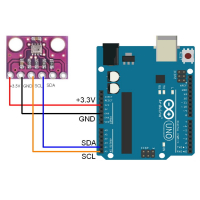 Модуль GY-BMP280-3.3 датчик атмосферного давления и температуры для Arduino картинка №2