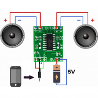 Плата усилителя мощности звука Mini PAM8403 картинка №3